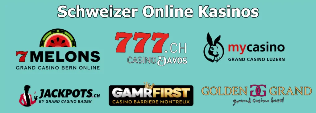 Liste der offiziellen Online Casinos in der Schweiz